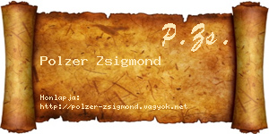 Polzer Zsigmond névjegykártya
